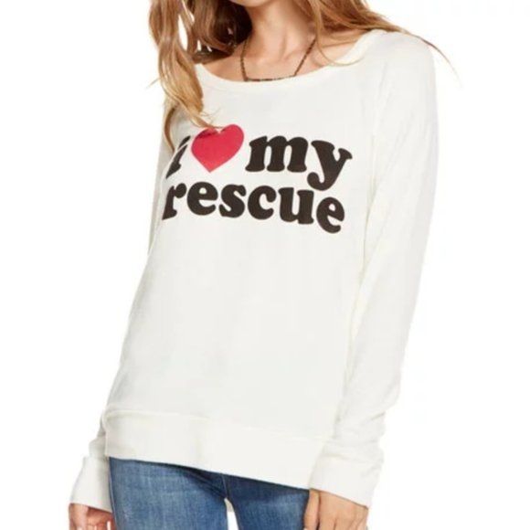 Chaser Tops - Chaser I Love My Rescue Sweatshirt